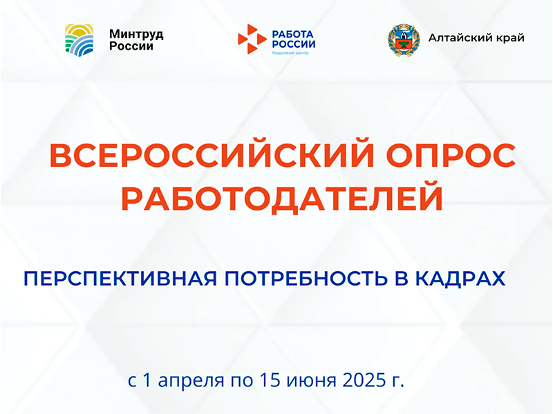 Всероссийский опрос работодателей: Ваш голос определит будущее экономики!.