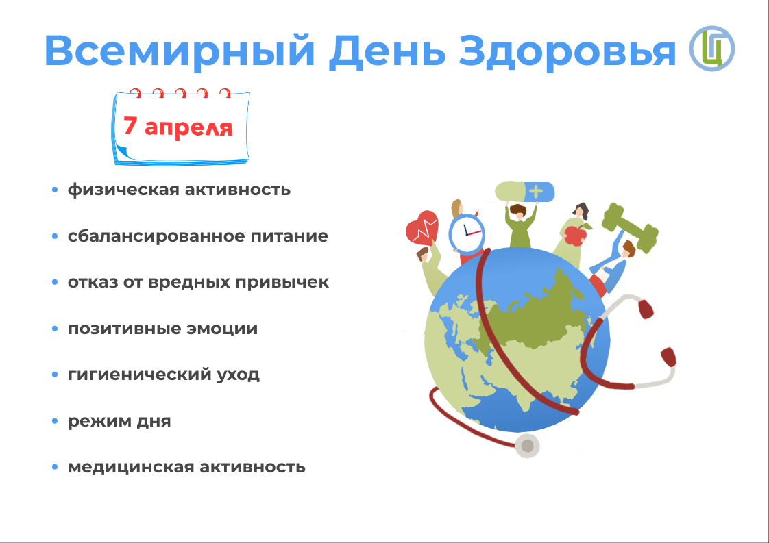 Ежегодно 7 апреля отмечается Всемирный день здоровья.